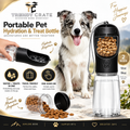 Portable Dog Water Bottle with Food Container, Drinking Bottle for Travel